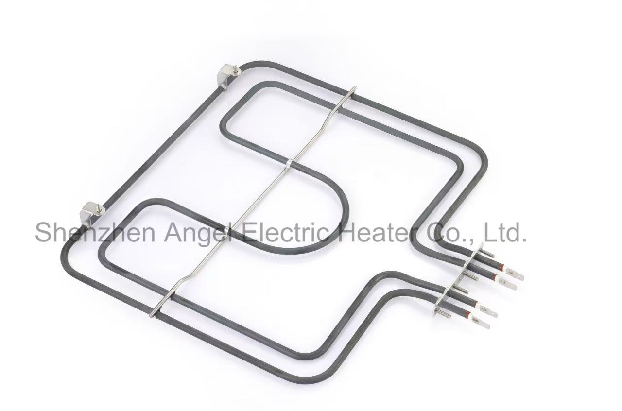 Microwave oven and oven heating tubes