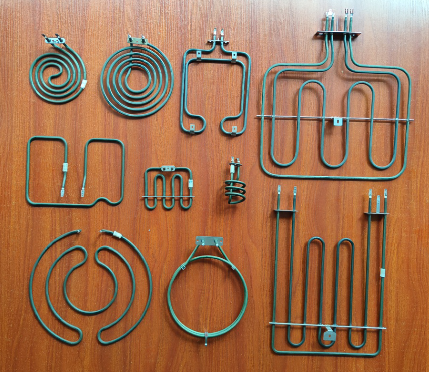 Dry-burning heating tube designed for air-based heating appliances such as ovens and space heaters